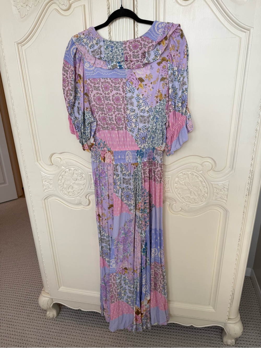 Spell Cha Cha Gown Bohemian Floral Maxi Dress in Lavender and Pink - Picture 2 of 5